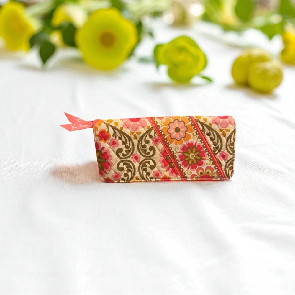 Vera Bradley Pink and Orange Floral Wallet